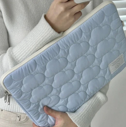 Blue Puffed Cloud Laptop Sleeve