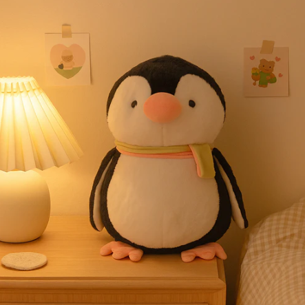 Muffler Penguin Plush Toy black - Small