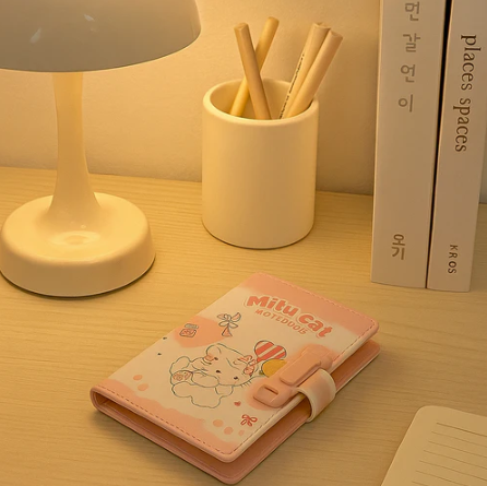 Milu Cat Notebook - Balloon Adventure