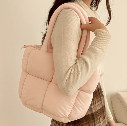 Puffed Tote Bag pink