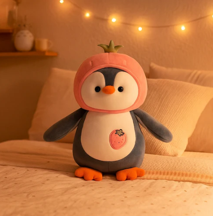 Cute Penguin Plush Toy Pink - Large