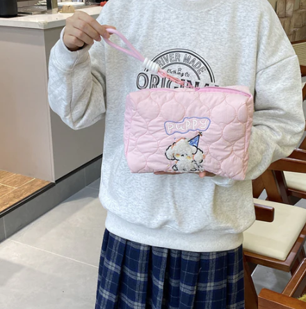 Puppy Makeup Utility Bag Pink