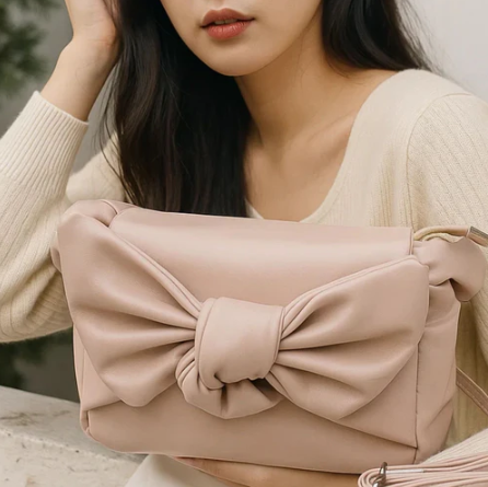 Knot Bow Sling Bag - Baby Pink
