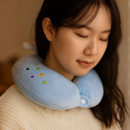 Whale with colorful Freckles Neck Pillow (Memory Foam)