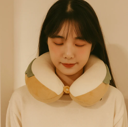 White Toastie Neck Pillow (Memory Foam)