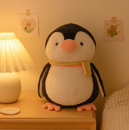 Muffler Penguin Plush Toy black - Large