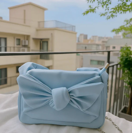 Knot Bow Sling Bag - Powder Blue