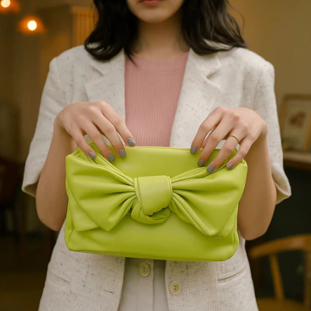 Knot Bow Sling Bag - Lime Green