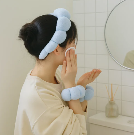 Bubble Skincare Headband Blue Hard