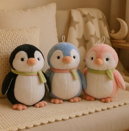 Muffler Penguin Plush Toy pink - Large