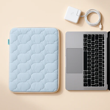 Blue Puffed Cloud Laptop Sleeve