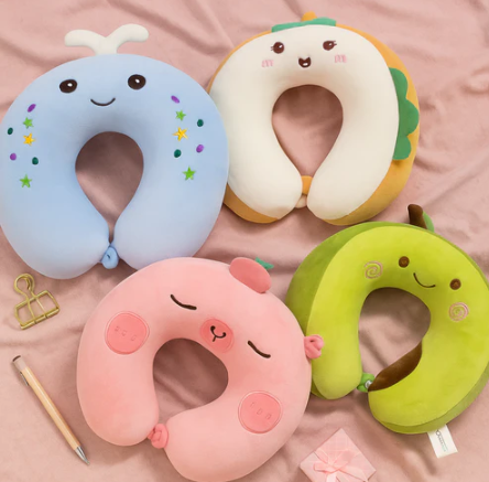 White Toastie Neck Pillow (Memory Foam)