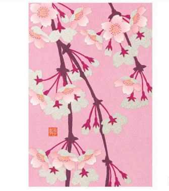 [Limited] Seasons Spring Silk-Print Postcard / MIDORI