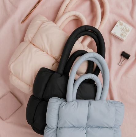 Puffed Tote Bag Black