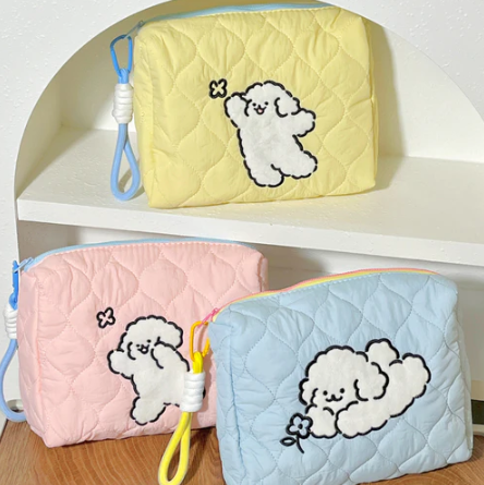 Playing Puppy MakeupUtility Bag Yellow