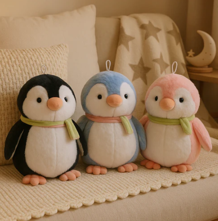 Muffler Penguin Plush Toy black - Large