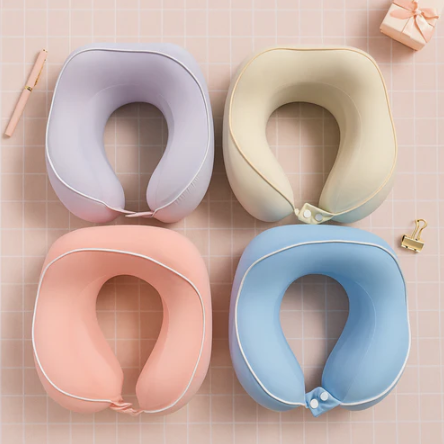 Yellow Memory Foam Neck Pillow