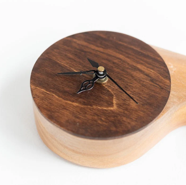 Wooden Snail Table Clock
