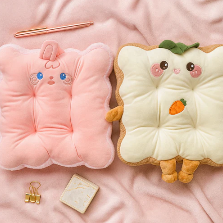 Pink Rabbit Plushie Cushion