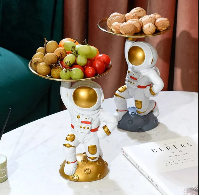 Astronaut With Brass Tray