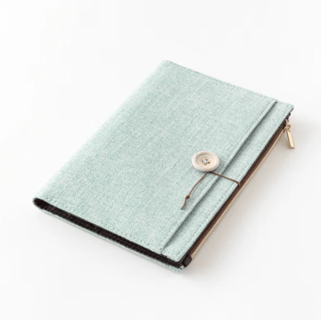 Yuru Log Zipper Pouch Notebook Cover / MIDORI