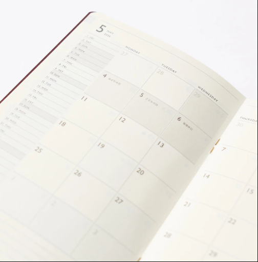 TODAY Monthly Block Planner 2026 B6 Slim / TOUCH & FLOW