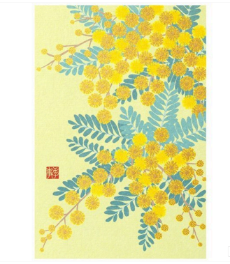 [Limited] Seasons Spring Silk-Print Postcard / MIDORI