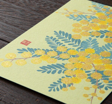 [Limited] Seasons Spring Silk-Print Postcard / MIDORI