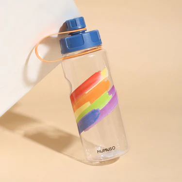Rainbow Sports Water Bottle- Green/ Blue/ Black